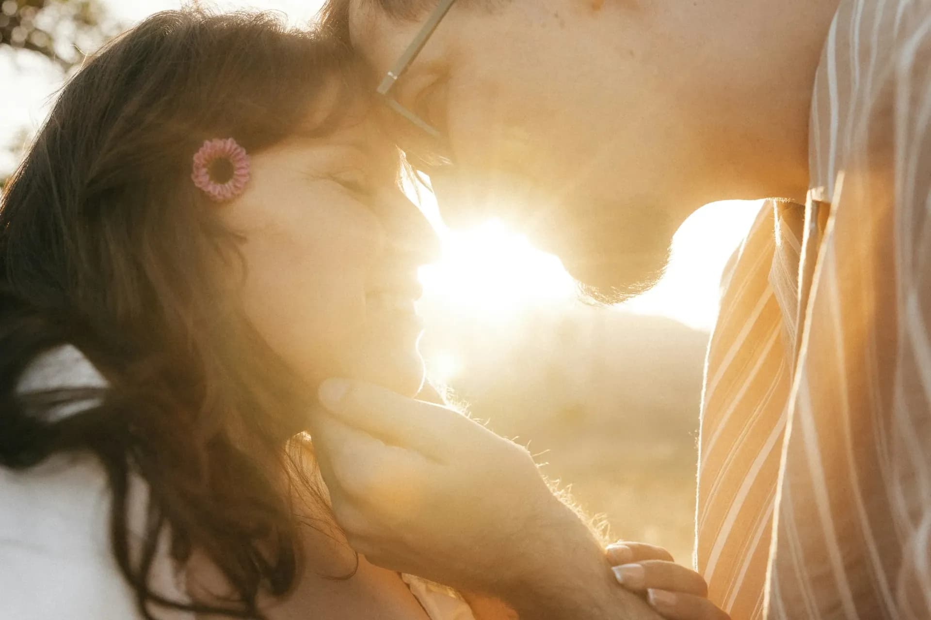 Studio hero — couple at golden hour